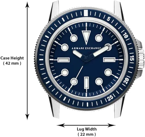 Miniatura 9 de Armani Exchange Men's Stainless Steel Dive Inspired Watch with Silicone Band or Steel Bracelet