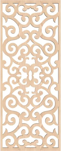 Miniatura 4 de Eveline - Paneles decorativos de pared de madera con calado, 13 3/8 pulgadas de ancho x 34 3/8 pulgadas de alto x 3/8 de alto, roble rojo rojo