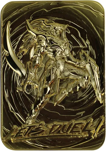 Yu-Gi-Oh! Black Luster Soldier - Tarjeta metálica chapada en oro de 24 quilates