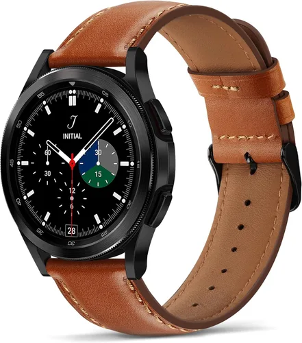 Miniatura 16 de Tasikar Bandas de Cuero Compatibles con Samsung Galaxy Watch 47mm 7/6/5/4 Banda/Watch 6 Classic 43mm 47mm/Watch 5 Pro Banda, Correa de Cuero Genuina
