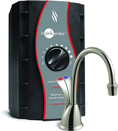 Miniatura 2 de InSinkErator Wave - Sistema dispensador instantáneo de agua fría y caliente, grifo y tanque, níquel satinado, HC-Wave-SN y F-2000, 1 unidad