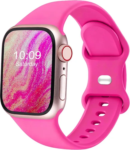 Miniatura 25 de Correas deportivas compatibles con Apple Watch de 38mm 40mm 41mm 42mm 44mm 45mm 46mm 49mm, p/mujer y hombre, correa de silicona para iWatch Series