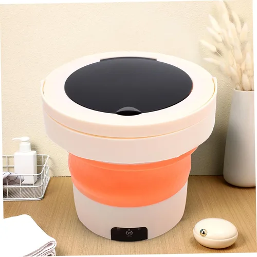 Miniatura 5 de Lavadora portátil plegable pequeña lavadora con rotación de alta velocidad para viajes, camping, viajes de negocios, diseño ligero para eliminar