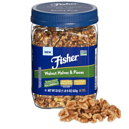 Miniatura 14 de Fisher - Nueces picadas, 16 onzas, nueces cultivadas en California, sin sal, naturalmente sin gluten, sin conservantes, sin OMG