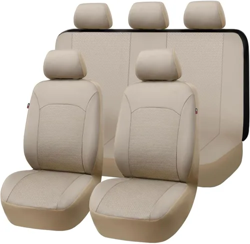 Miniatura 28 de Flying Banner Fundas de asiento de coche, asientos delanteros, asiento trasero, poliéster, protectores de asiento de automóvil, instalaciones Negro