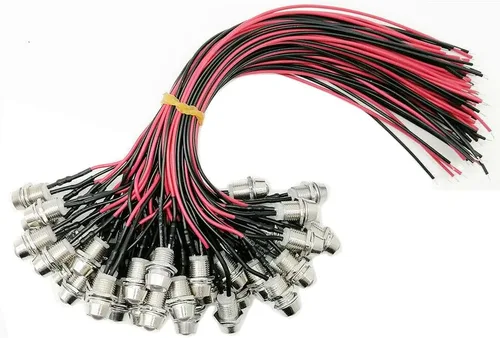 Juego de bombillas LED de 0.197 in y 12 V con diodo emisor de 0.315 in de diodo emisor blanco, rojo, verde, azul, amarillo, naranja (5 colores, 2