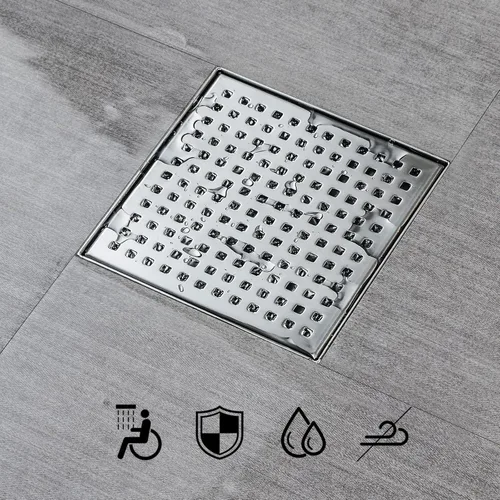 Miniatura 34 de SaniteModar Drenaje de ducha lineal de 48 pulgadas con inserción de azulejos Stealth y paneles 2 en 1 de acero inoxidable 304 cepillado pulido.