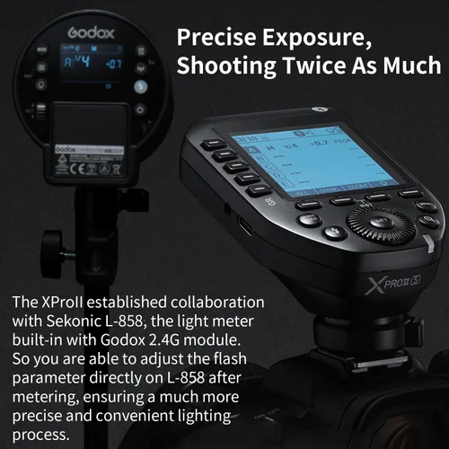 Miniatura 4 de Godox XProII XProII-S Disparador de flash inalámbrico para cámara Sony, transmisor de flash inalámbrico 2.4G HSS 1/8000S, conexión Bluetooth