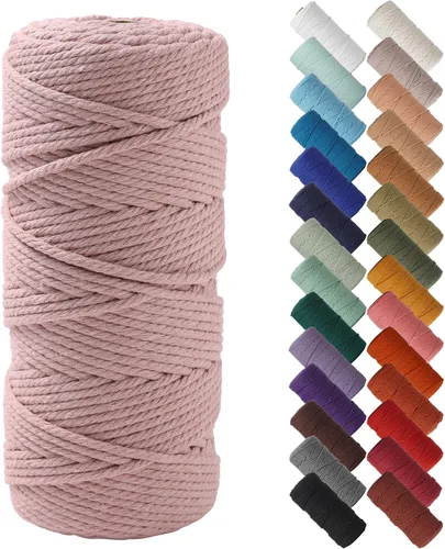 Miniatura 76 de NOANTA - Cuerda de macramé color beige natural, 1/8 pulgadas (3 mm) x 109 yardas (100 metros), cuerda de algodón colorido para colgar en la pared