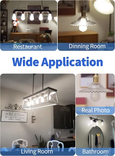 Miniatura 5 de Bombillas LED Edison de 6 W regulables (equivalente a 60 W), luz diurna de 4200 K, bombillas LED Edison de 600 lm E26 ST64 de vidrio esmerilado
