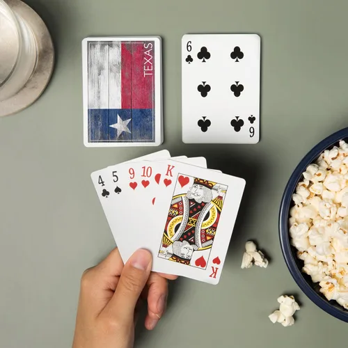 Miniatura 2 de Lantern Press Bandera rústica del estado de Texas (52 cartas de juego, baraja de cartas de tamaño póquer con comodines)