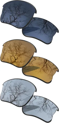 Miniatura 7 de ToughAsNails Juego de 3 lentes polarizadas de repuesto para Oakley Flak Jacket XLJ Pack