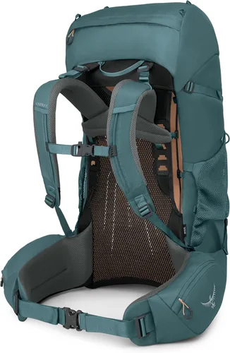 Miniatura 6 de Osprey Renn 65L Mochila de mochilero para mujer, color azul cascada/naranja melón, ajuste extendido Cascada Azul/Melón Naranja