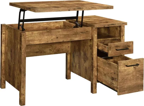 Miniatura 4 de Coaster Home Furnishings Delwin - Escritorio de madera de ingeniería para computadora de 47 pulgadas con cajones y cajón de archivador, sin bandeja