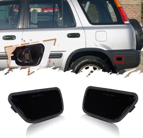 Miniatura 9 de 2x Luces LED Rojas Ahumadas Marcadoras Laterales de Parachoques Trasero y Guardabarros Para Honda CR-V 1997-2001 Lente de humo LED rojo