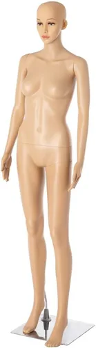 Bonnlo Maniquí femenino de cuerpo completo de 69 pulgadas, maniquí ajustable realista, forma de vestido con base de metal, torso desmontable de