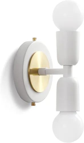 Miniatura 13 de BRIGHTTIA Luna Uno - Aplique de pared de 1 luz, accesorio industrial moderno de mediados de siglo para pared y techo, lámpara minimalista para baño