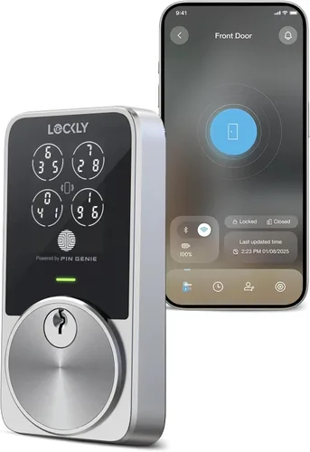 Miniatura 10 de Lockly PIN Genie Pro Zeno Series Smart Lock, cerradura de puerta de entrada sin llave con llave Apple Home, cerradura de cerrojo de teclado Wi-Fi