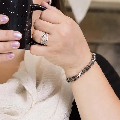Miniatura 12 de Pulsera elástica de alerta médica, pulsera de identificación médica de repuesto intercambiable, etiqueta de identificación no incluida, cristales