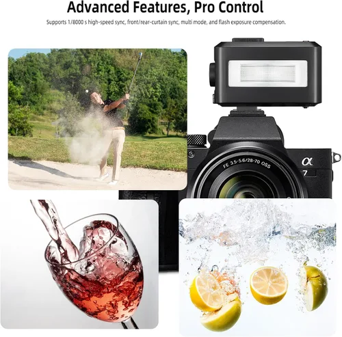Miniatura 8 de Godox iT30Pro-C Pocket TTL Camera Flash para Canon: 2.4G inalámbrico+pantalla táctil (equivalente a disparador X3 incorporado), batería de iones