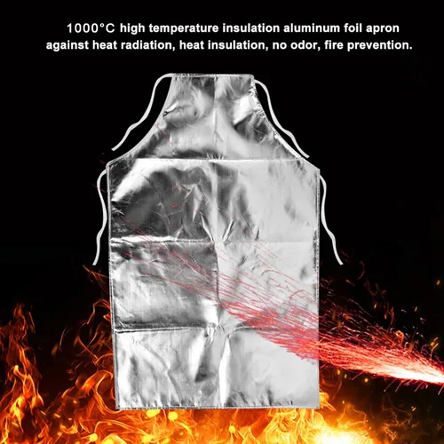 Miniatura 2 de Delantal resistente al calor, delantal de papel de aluminio 1,832.0 °F Delantal de trabajo resistente a altas temperaturas para fabricación de metal