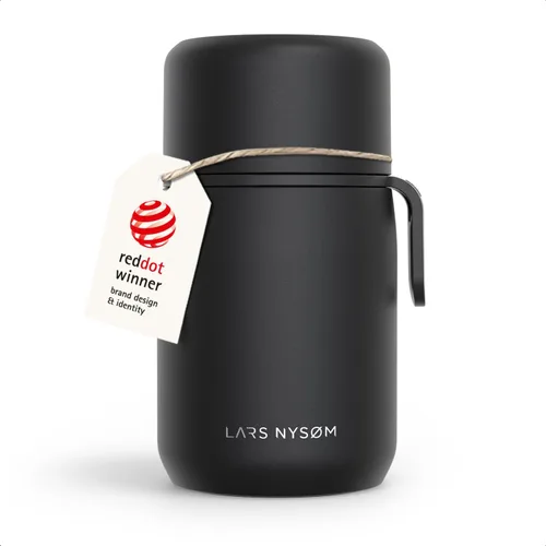 Miniatura 23 de LARS NYSØM Tarro de alimentos con aislamiento al vacío de acero inoxidable - Olla de almuerzo y frasco de almuerzo a prueba de fugas para alimentos