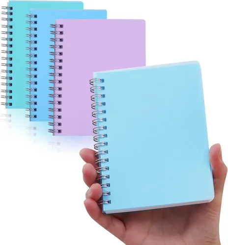 Miniatura 3 de Cuaderno de Espiral, Paquete de 3 Cuadernos Pequeños 4.3''x 5.7'', Mini Diario Rayado, 480 Páginas, Suministros Escolares Universitarios Cuaderno
