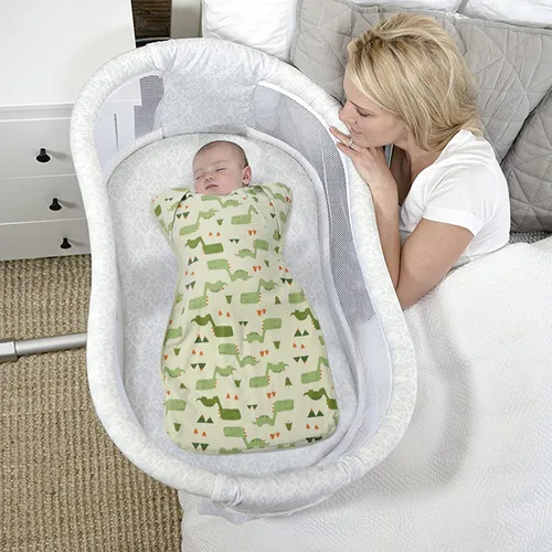 Miniatura 7 de Mantas orgánicas de 3 vías para envolver con los brazos arriba, saco de dormir con las manos arriba, saco de dormir fácil de cambiar pañales