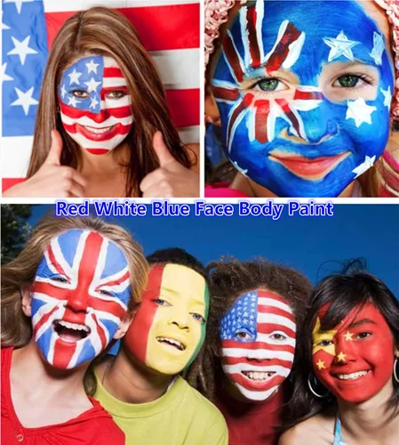Miniatura 6 de Go Ho Pintura facial azul real, lavable, a base de agua, pintura corporal azul crema, maquillaje para Halloween, cosplay, SFX, pitufo, mística