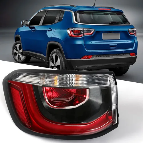 Miniatura 8 de Luz trasera exterior derecha Huray Compatible con Jeep Compass 2017-2021 Luz de cola RH Lámpara de cola Luz de freno Accesorio de montaje de RH