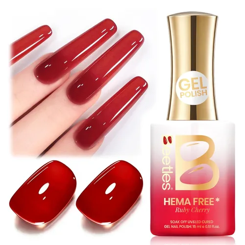 Miniatura 63 de Beetles - Esmalte de uñas de gel verde luminoso que brilla en la oscuridad, esmalte de uñas de gel que se absorbe con lámpara LED UV, arte de uñas