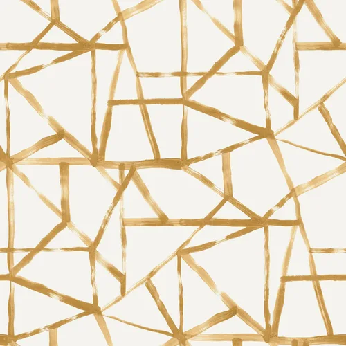 Surface Style What Your Angle - Papel tapiz geométrico para despegar y pegar, color dorado
