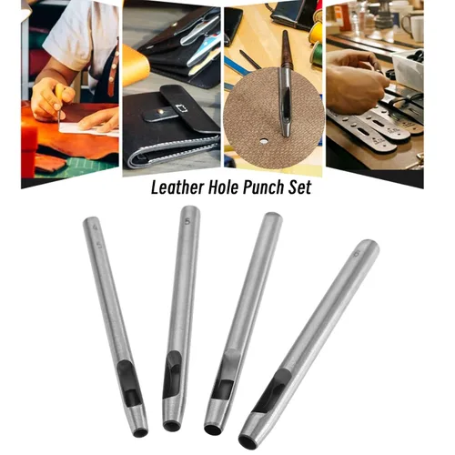 Miniatura 2 de ECSiNG 15 Uds. Perforadora de agujero hueco de cuero perforadora de acero inoxidable herramienta de corte de acero inoxidable para proyectos