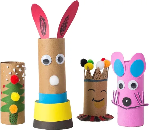Miniatura 5 de Paquete de 120 tubos de cartón para manualidades, rollos de manualidades, tubos redondos, rollos de papel higiénico, tubos de cartón