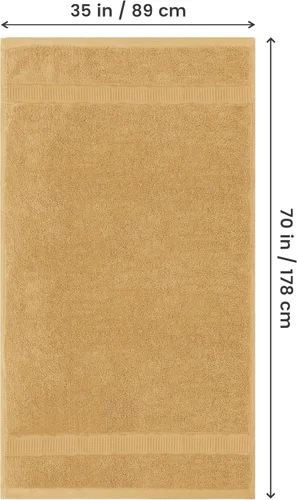 Miniatura 2 de Utopia Towels - Toalla de baño gigante, 2 unidades, 17.69 oz/yd2 (600 gsm), 100% algodón hilado en anillo, altamente absorbentes y de secado rápido