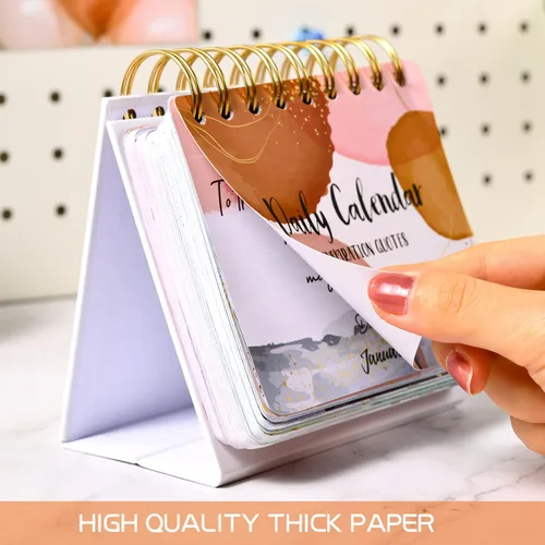 Miniatura 7 de Calendario diario perpetuo motivacional e inspirador, planificadores sin fecha, calendario perpetuo de escritorio, calendario inspirador de pie