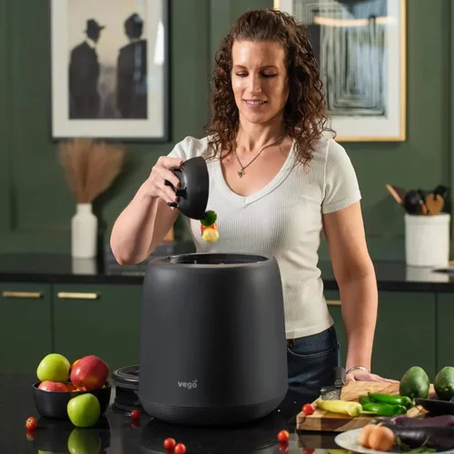 Miniatura 9 de Vego Compostador de Cocina, Compostador Eléctrico de Encimera de 4L, 5 Modos, Contenedor de Compost Inteligente Basado en Peso con App, Sin Olor