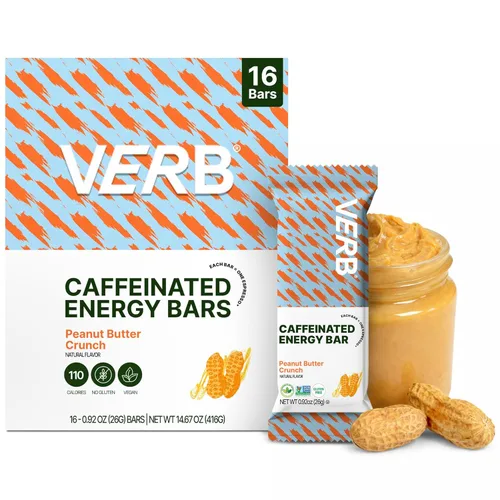 Miniatura 10 de Verb Barras de Energía Cafeinadas - Paquete de Variedad - 2 Sabores Deliciosos (26g, Paquete de 16) Barra de Energía Deliciosa de 110 Calorías, Baja
