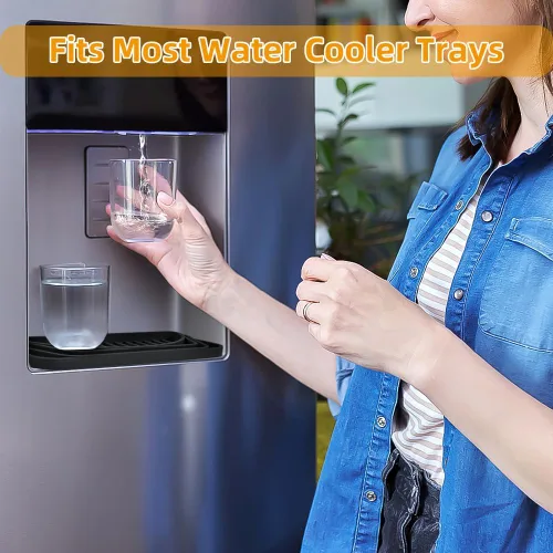 Miniatura 7 de Aolso Bandeja de goteo para refrigerador, bandeja de goteo de agua Frige para cortar, bandeja de goteo de agua de silicona para dispensador de agua