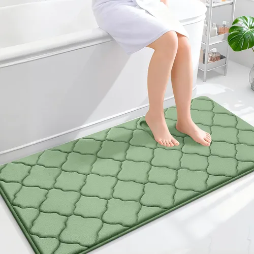 Miniatura 38 de OLANLY Alfombra de Baño de Espuma Viscoelástica de 24 x 16 pulgadas, Ultra Suave y Absorbente, Alfombras de Baño Antideslizantes, Cómodas, Lavables