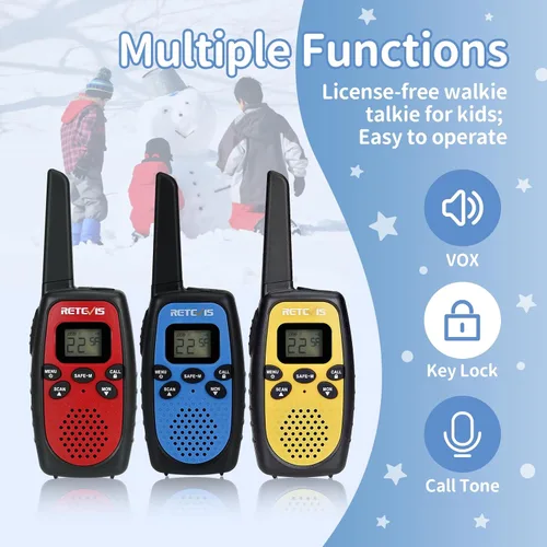 Miniatura 4 de Retevis RT628S Walkie Talkies, RT628 2.0 versión más reciente radios portátiles FRS bidireccionales, modo seguro, manos libres VOX, walkie talkies
