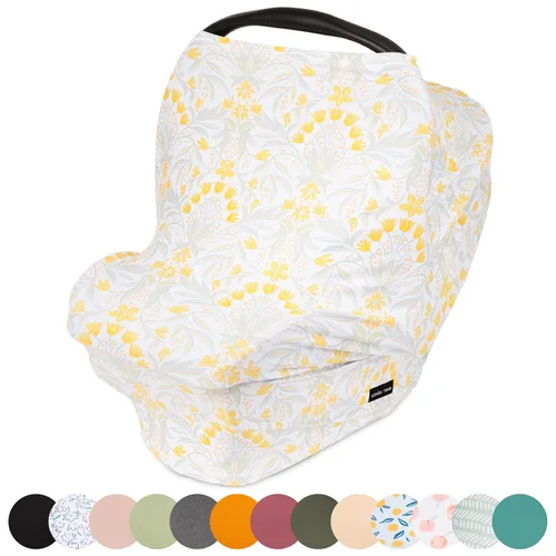 Miniatura 12 de Simka Rose Funda de asiento de automóvil para bebés, multiusos, transpirable, cubierta de lactancia y toldo para asiento de automóvil de bebé