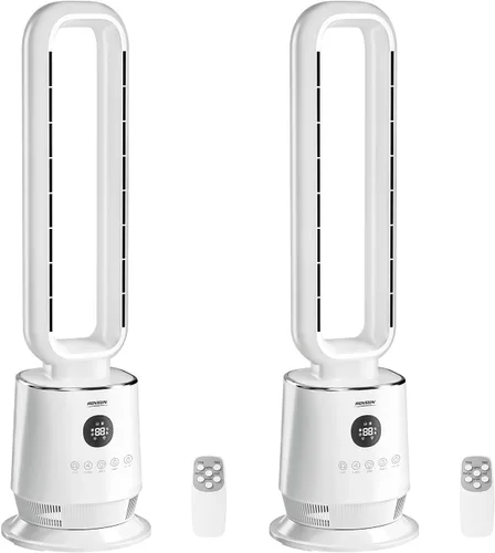 Miniatura 12 de ROVSUN Ventilador inteligente sin aspas, ventilador de torre sin aspas de 22 pulgadas con iluminación ambiental, ventilador de torre oscilante
