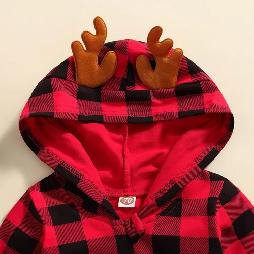 Miniatura 5 de Mameluco de Navidad para bebé, niña, niño, ropa de manga larga con capucha, overol de Navidad para bebé, primer traje de Navidad