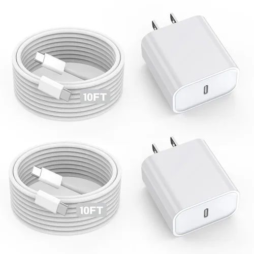 Miniatura 11 de Cargador rápido para iPhone, 20W [Certificado Apple MFi] USB Tipo C Bloque de Carga Rápida Power Delivery Cargador Lightning con Cable Lightning