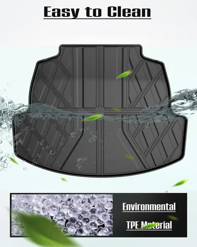 Miniatura 6 de IKABEVEM Alfombrillas compatibles con Toyota Camry 2018-2024 (no compatibles con modelos híbridos o AWD) – Forros de suelo de TPE de 1ª y 2ª fila