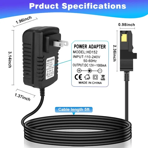 Miniatura 2 de Cargador de batería de 12 V para ruedas eléctricas Gris Naranja Batería superior de 12 voltios Ruedas accionadas Cargador Reemplazo Fisher Price