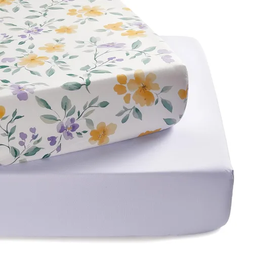 Miniatura 21 de TILLYOU Sábanas para cuna de bebé para niños y niñas, sábanas súper suaves para cama de niño pequeño, paquete de 2 sábanas para colchón estándar