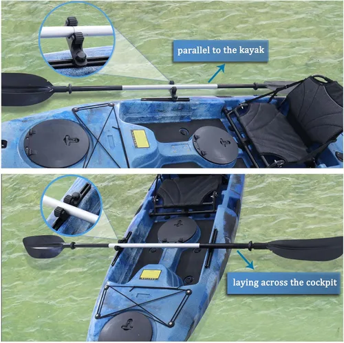 Miniatura 8 de Soporte para pala de kayak Huntury, ahorre espacio en la pista del kayak, red de pesca, soporte para cañas de pescar para pesca, accesorios