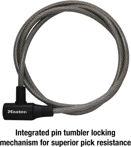 Miniatura 3 de Master Lock Cable Lock, Keyed Bike Lock, 6 ft. Long, 8154DPF